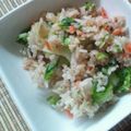 midori_'s cooksnap of when they made 五穀米で鮭とレタスのチャーハン.