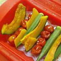 ikekioa's cooksnap of when they made ルクエで蒸し夏野菜・柚子胡椒ドレッシング.