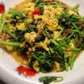 akimidori's cooksnap of when they made シンプルすぎる☆青菜と卵の塩麹炒め.