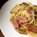 anckoo's cooksnap of when they made スモーク鴨とキノコのパスタ.