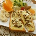 ルリナ's cooksnap of when they made ΩしめじΩ+めんつゆでトースト.