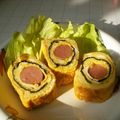 まー坊（・＿・）'s cooksnap of when they made お弁当の…「ウインナー＆海苔の卵焼き」.