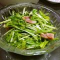 まなゅ's cooksnap of when they made 水菜とベーコンのサラダ.