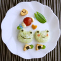 puniＫ's cooksnap of when they made おにぎりでカエル　✿野菜の抜き型使用✿.