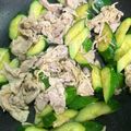 にこふわわ's cooksnap of when they made ✜豚肉ときゅうりの中華炒め✜.