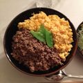 princesss's cooksnap of when they made 簡単！二色そぼろ丼☆.