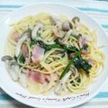 希伊奈's cooksnap of when they made 簡単ほうれん草クリームパスタ.