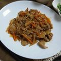 ムーちゃん☆★'s cooksnap of when they made エリンギと豚肉の♡韓国風コチュジャン炒め.