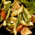 BiwacoJune's cooksnap of when they made 簡単★ｵｸﾗとｴﾘﾝｷﾞとﾄﾏﾄのサラダ.