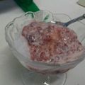 まるっけ's cooksnap of when they made 糖制限さんのミルキー♡ヘルシーかき氷♡.