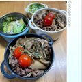 ルぴあ's cooksnap of when they made きのこトマト牛肉炒め煮丼 お弁当にも.