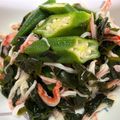 にこふわわ's cooksnap of when they made 夏にさっぱり☆オクラわかめカニカマ酢の物.