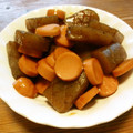 月見なっとう's cooksnap of when they made おさかなソーセージと蒟蒻の甘煮♪.