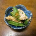 まあくんのおくさん's cooksnap of when they made ♡鶏とオクラのわさび醤油和え♡.