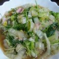 ななえ先生's cooksnap of when they made 白菜とミズナのにんにく炒め.