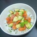 ちちｬんKNB48's cooksnap of when they made サーモンとアボカド簡単丼.