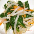 ＊律華＊'s cooksnap of when they made もやし＆ほうれん草の白ごまラー油ナムル.