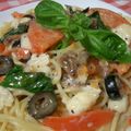 piAce's cooksnap of when they made ☆カマンベールとアンチョビのパスタ.