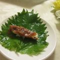 miyuki12's cooksnap of when they made 大葉のみそ包み焼き♪.