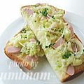 ゆみぃマム's cooksnap of when they made キャベツと魚肉ソーセージのトースト.