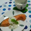 みね猫's cooksnap of when they made 鮭のムニエル✿ガーリックマヨバジルソース.