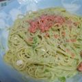 にゃんぽこにゃん's cooksnap of when they made アボカドdeグリーンクリームパスタ.