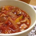 pyorohane's cooksnap of when they made ❀ﾚﾝｼﾞで簡単☆鶏肉のトマトスープ❀.