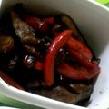 smilemiyo's cooksnap of when they made 茄子とパプリカのオイスター醤油炒め.