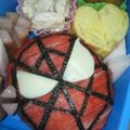 はるひび's cooksnap of when they made キャラ弁 スパイダーマン.