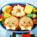 ちっちchan's cooksnap of when they made 簡単♡りんごちゃん弁当♡キャラ弁.