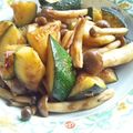 LOVEﾘﾝ's cooksnap of when they made ズッキーニとぶなぴーの生姜焼き。.