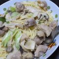 yukicos's cooksnap of when they made 鶏肉とエリンギのクリームパスタ.