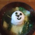 ルリナ's cooksnap of when they made ひねりいも雪だるまのおみそ汁。.