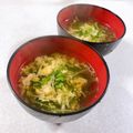 みぽぽ37's cooksnap of when they made ダシダで水菜と卵のスープ.