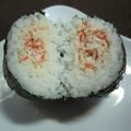 さとみりん's cooksnap of when they made かにからしマヨ☆おにぎり.