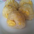 yu−min♪'s cooksnap of when they made 電子レンジで卵炒飯(おにぎり)お弁当.