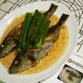 みーたん船長's cooksnap of when they made イサキの欧風炙り焼きパプリカクリームソース.