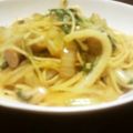 サトモユリア's cooksnap of when they made ウィンナーとベーコンのペペロンチーノ♪.
