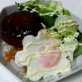 らいかの's cooksnap of when they made 塩麹で☆ロコモコ風☆サラダハンバーグ丼.