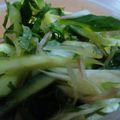 ちこレシピ's cooksnap of when they made 酒つま　ミョウガとオオバとキュウリ和え！.