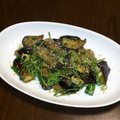 keroaya's cooksnap of when they made 豆苗となすのオイスターソース炒め.