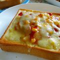 monchanママ's cooksnap of when they made ＊朝ごはんピザトースト＊.