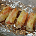 maarine's cooksnap of when they made 簡単♬ちくわのかにかまマヨのせチーズ焼き.