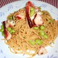 kjsis's cooksnap of when they made さっぱりレモンのタコパスタ.