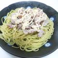 らすぷー's cooksnap of when they made バジルと豚しゃぶのさっぱりパスタ❤.