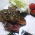my30's cooksnap of when they made さっぱり*ねぎ梅ダレの揚げサバ.