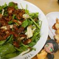 おやじ犬の妻's cooksnap of when they made ホウレン草とベーコンの熱ドレサラダ.