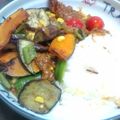 モッつぁん's cooksnap of when they made おしゃれな焼き夏野菜のキーマカレー★.