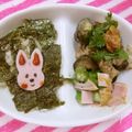 るらちゃん's cooksnap of when they made キャラ弁♪ウサギちゃんのそぼろ弁当.