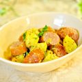 さとみわ's cooksnap of when they made じゃが芋とウインナーのマヨマスタード和え.